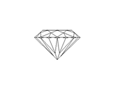 sketch of round brilliant-faceted cut