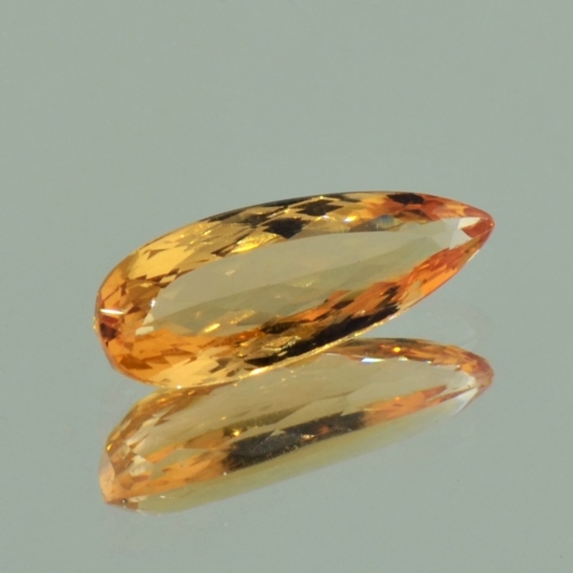 Imperial-Topas pear yellow orange 6.07 ct