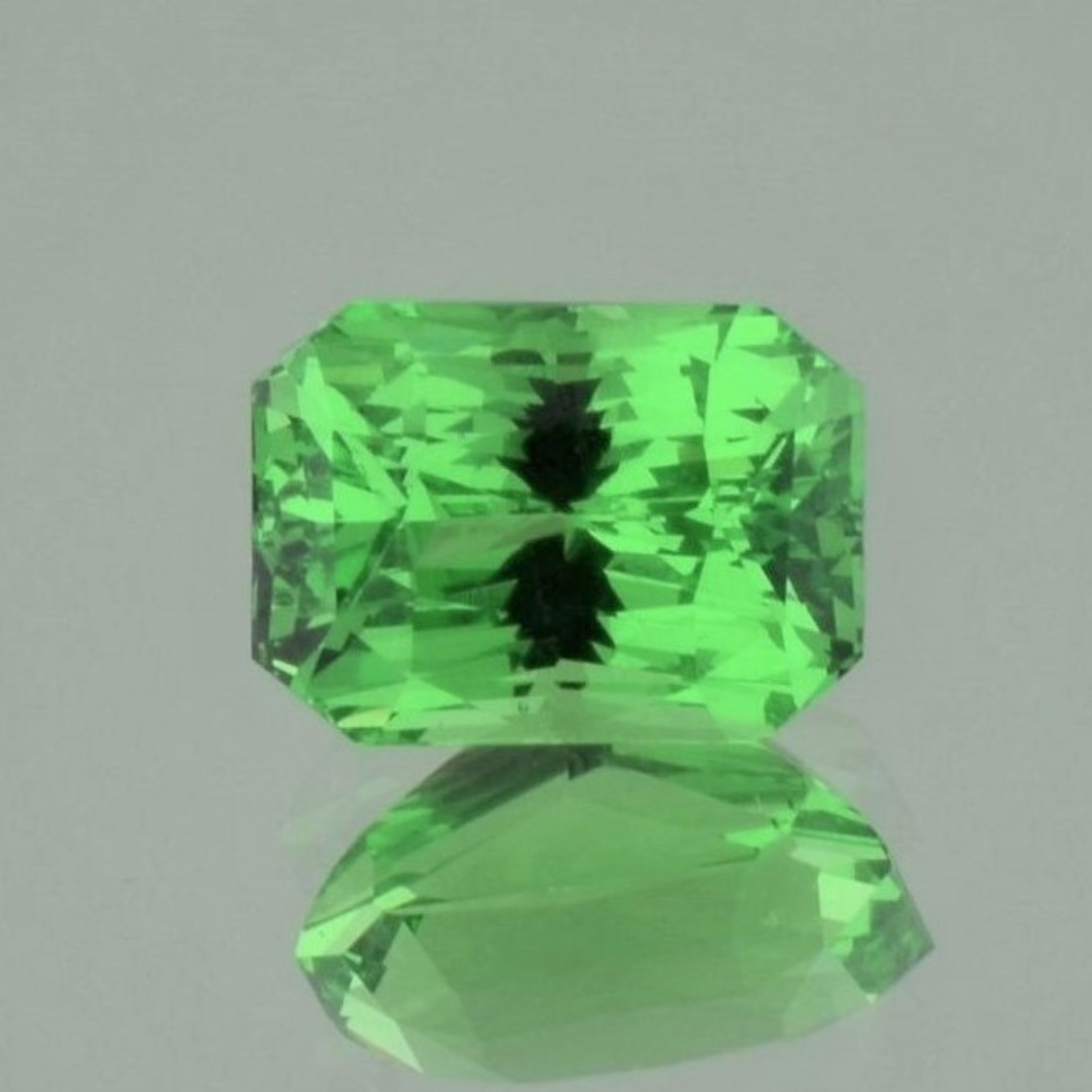 Tsavorit Granat octagon-princess grün 5,13 ct