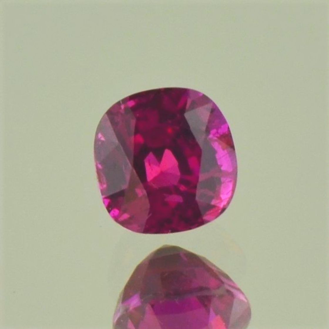 Ruby Burma cushion pinkish red unheated 1.33 ct