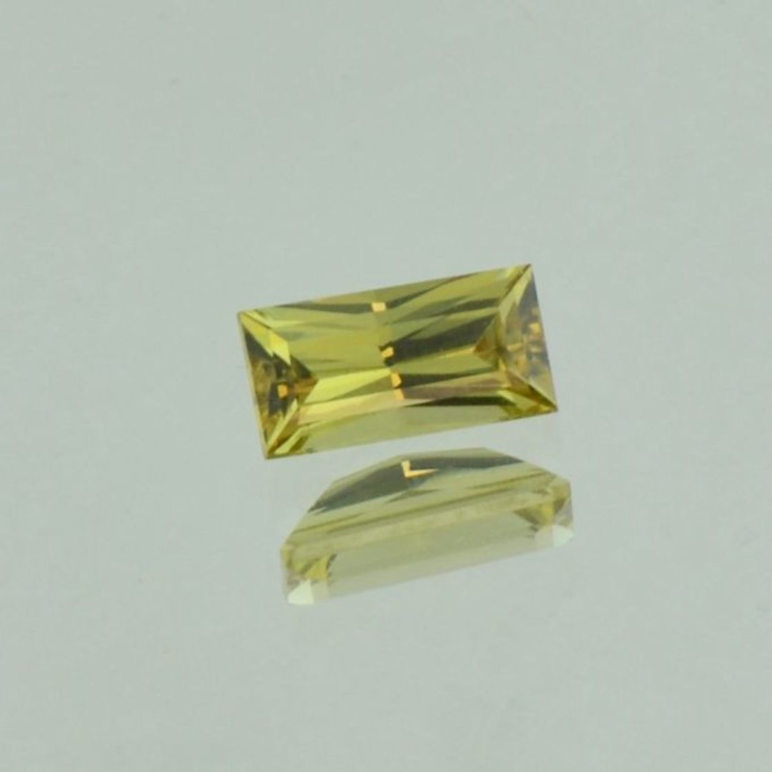 Zircon rectangle yellow green 1.34 ct