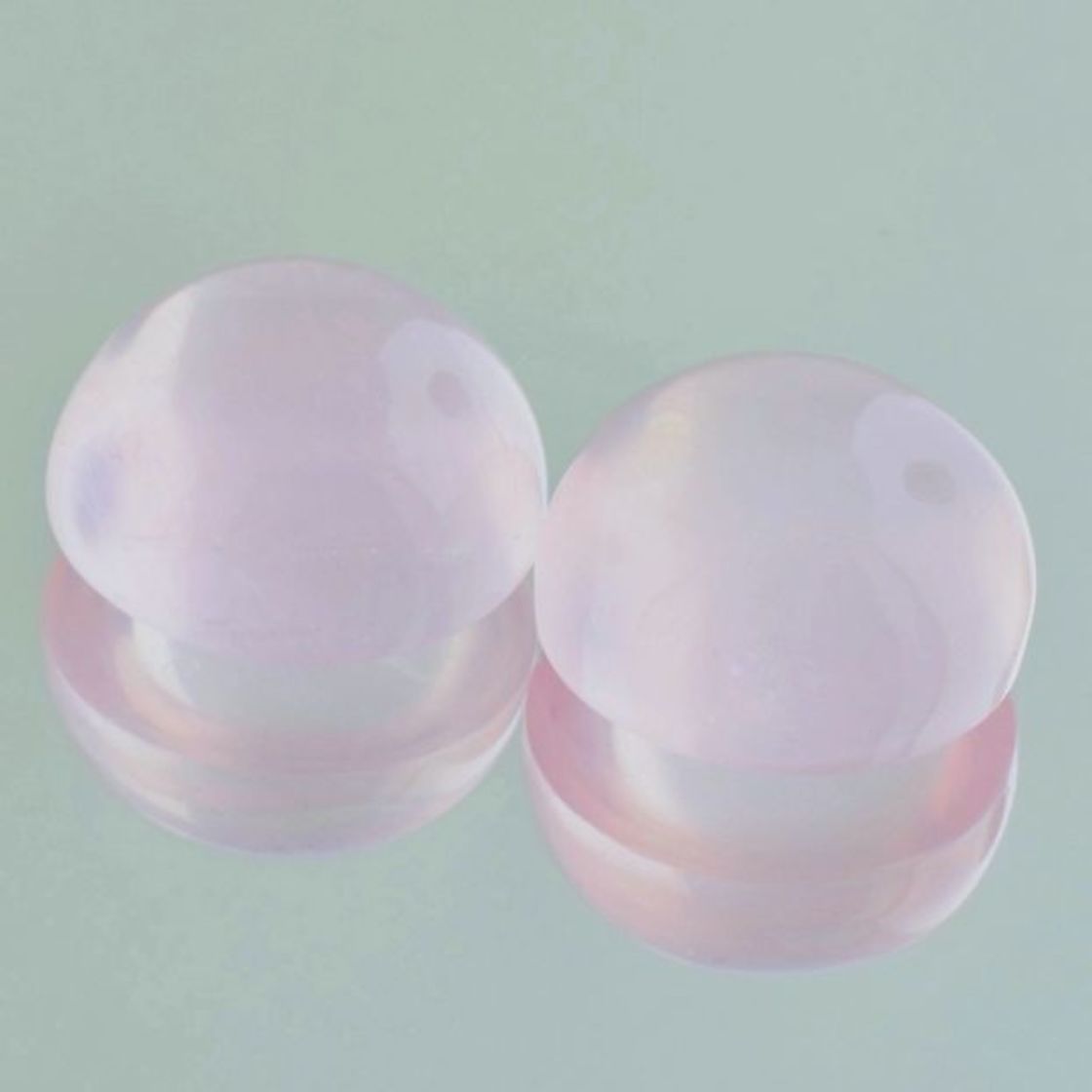 Rose-Quartz Pair cabochon round pink 42.67 ct