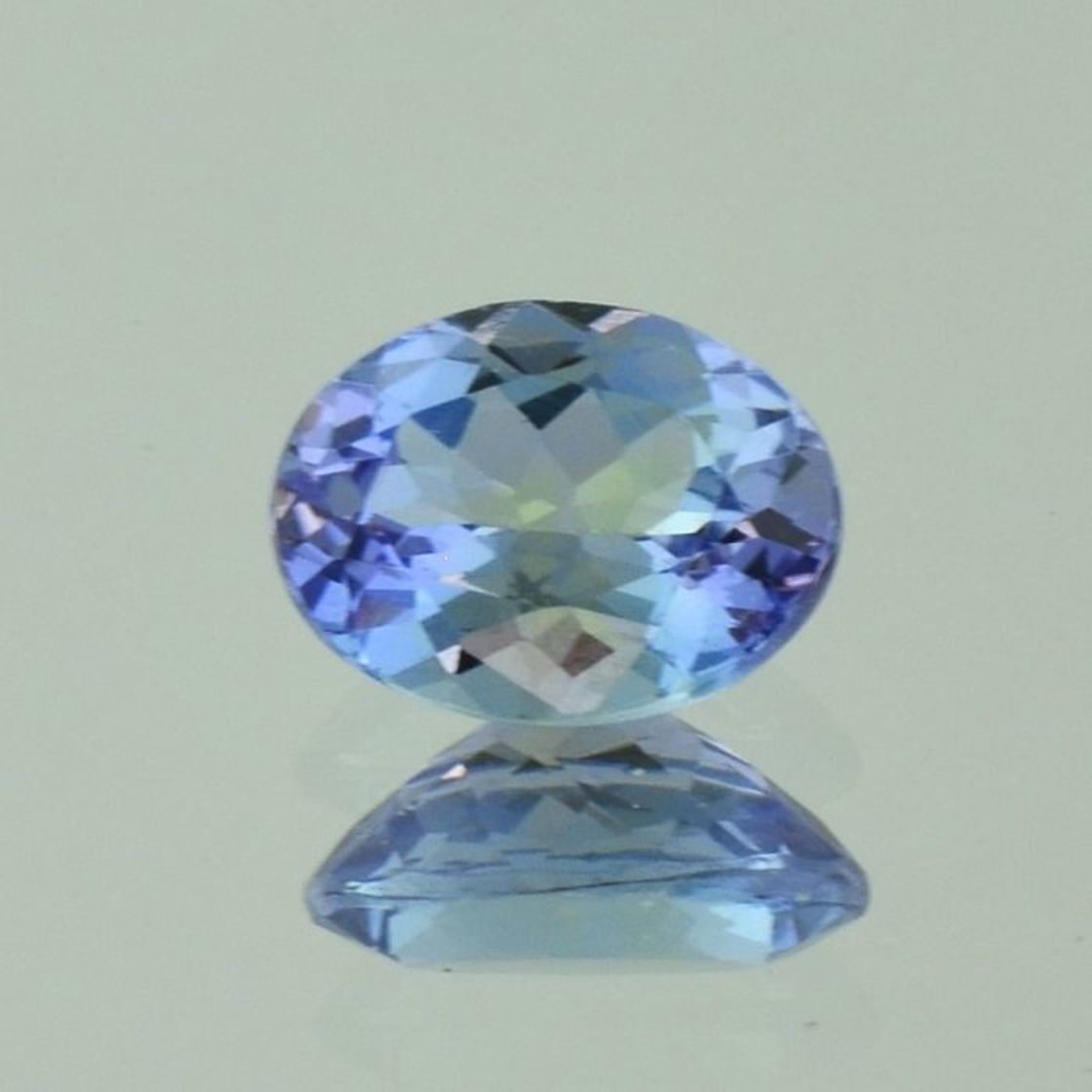 Tanzanite oval greenish blue unheated 1.76 ct