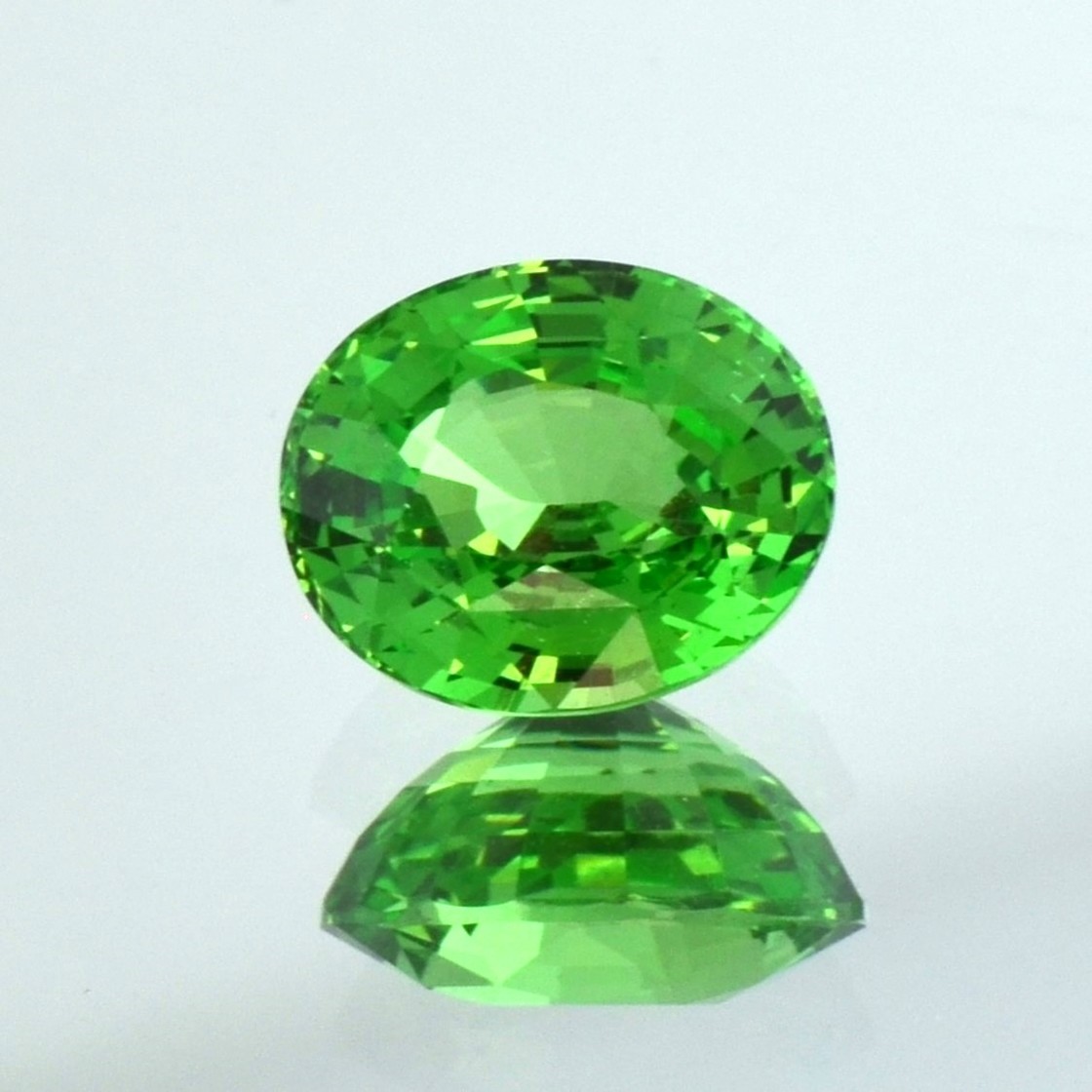 Tsavorite Garnet oval green 3.03 ct.