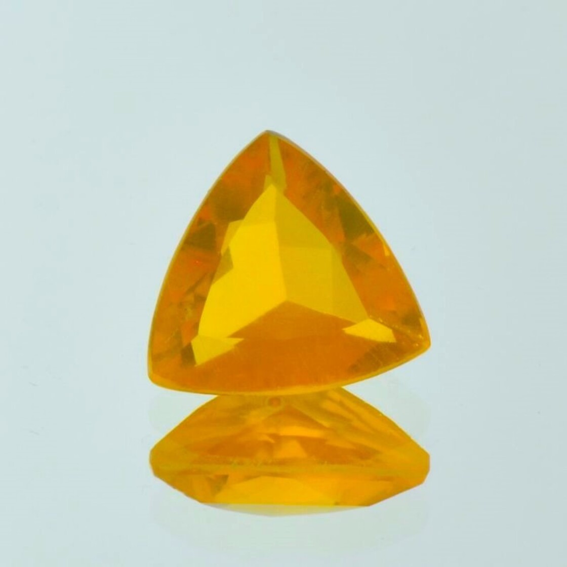 Fire Opal trillion yellow orange 3.01 ct