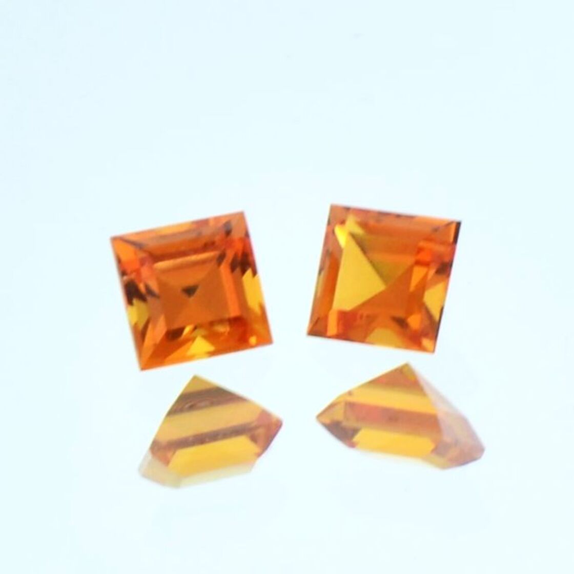 Mandarin-Granat Duo Quadrate orange 1,05 ct.