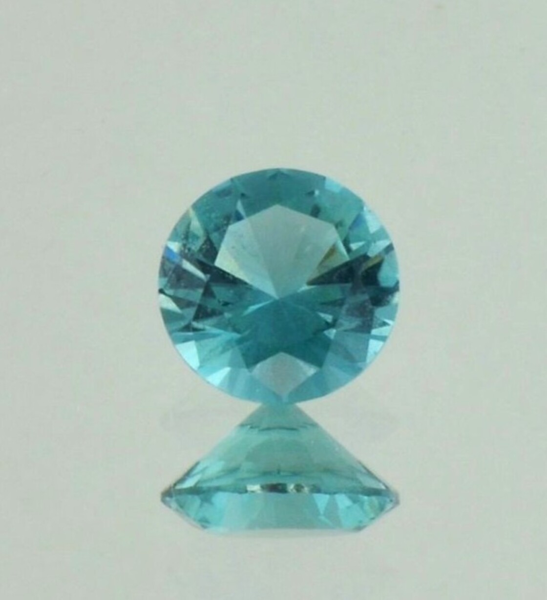 Indigolith Turmalin rund grünlich blau 0,81 ct