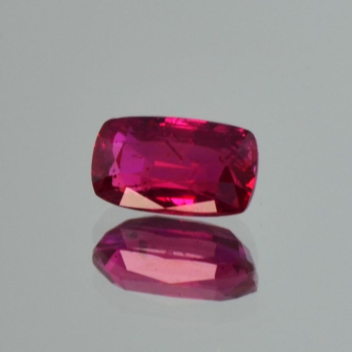 Ruby cushion pinkish red untreated 1.68 ct.