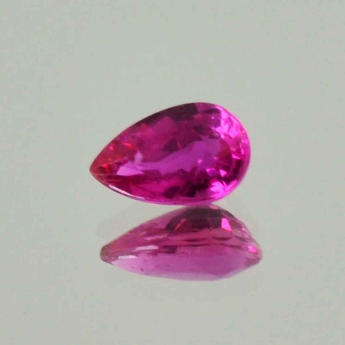 Ruby pear pinkish red untreated 1.04 ct.