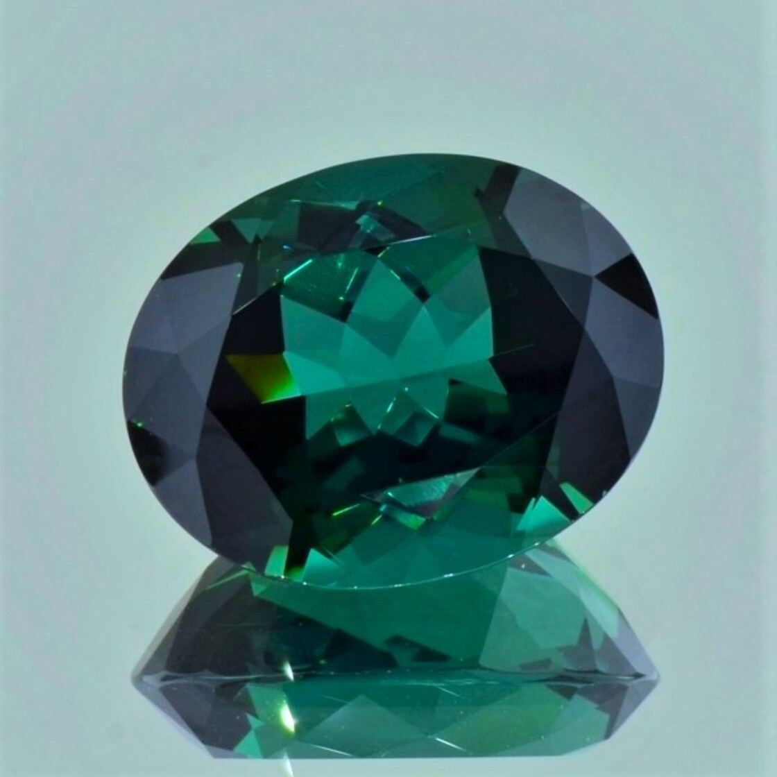 Green Tourmaline Tourmaline oval bluish  green 23.99 ct.
