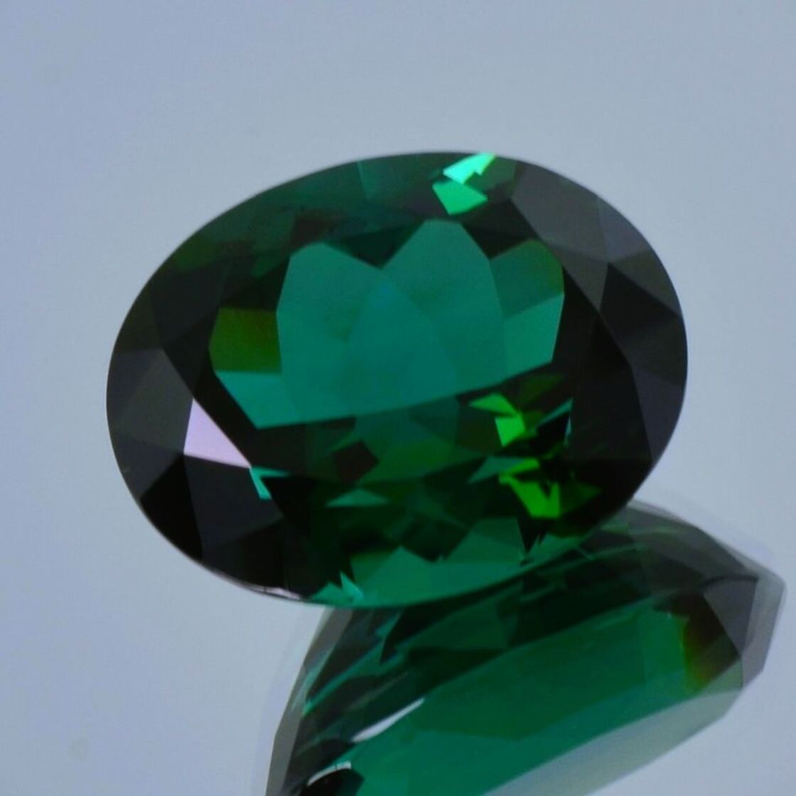 Green Tourmaline Tourmaline oval bluish  green 23.99 ct.