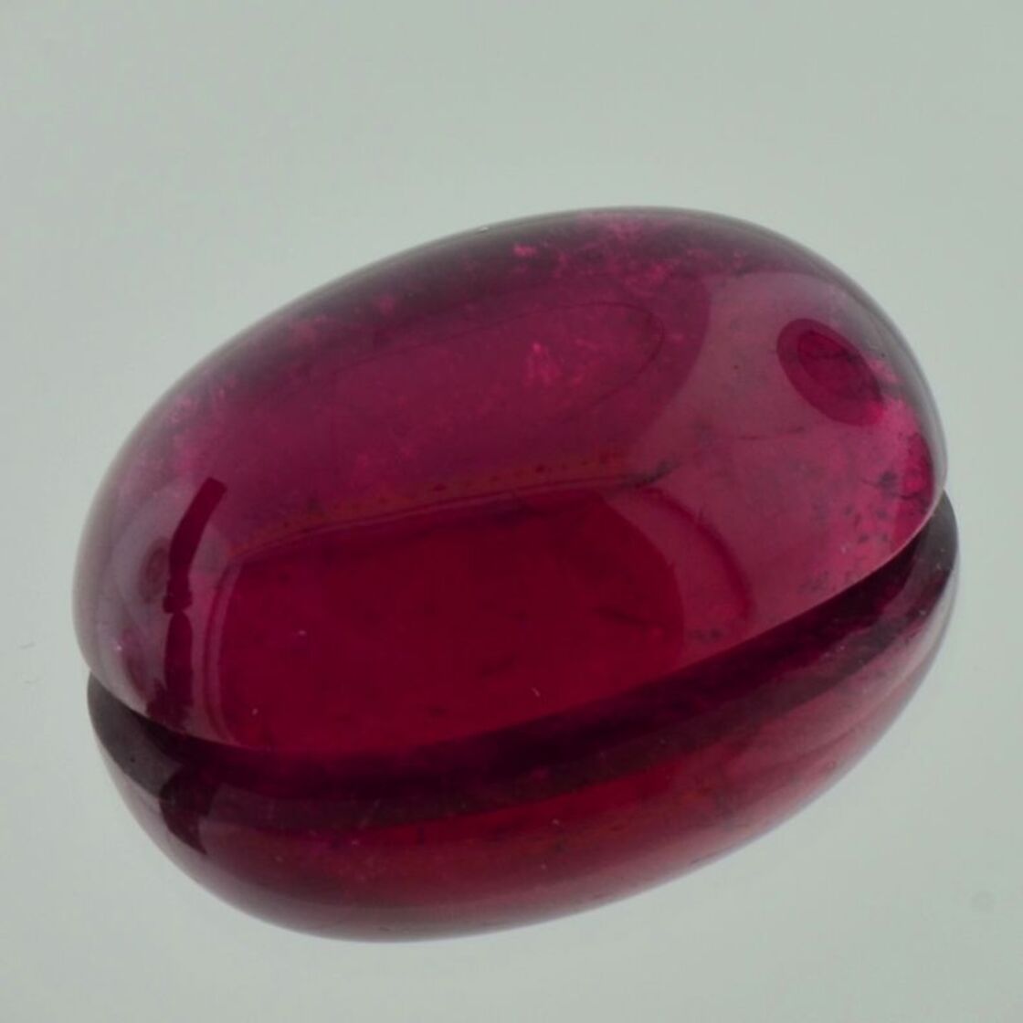 Rubellite Tourmaline cabochon oval intense purple red 53.47 ct