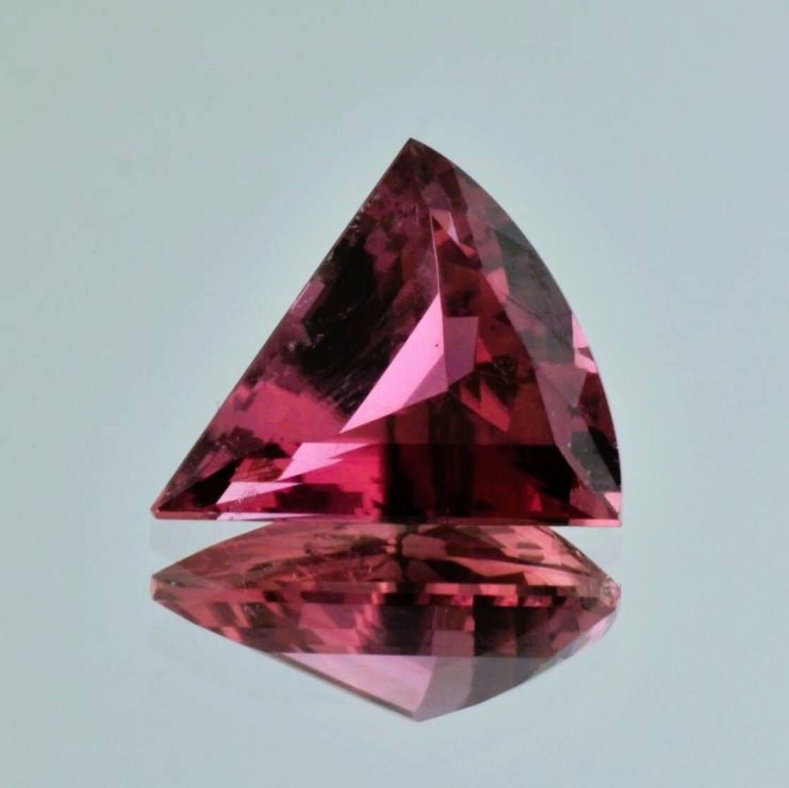 Rubellit Turmalin Design-Trillion rosarot 9,07 ct.