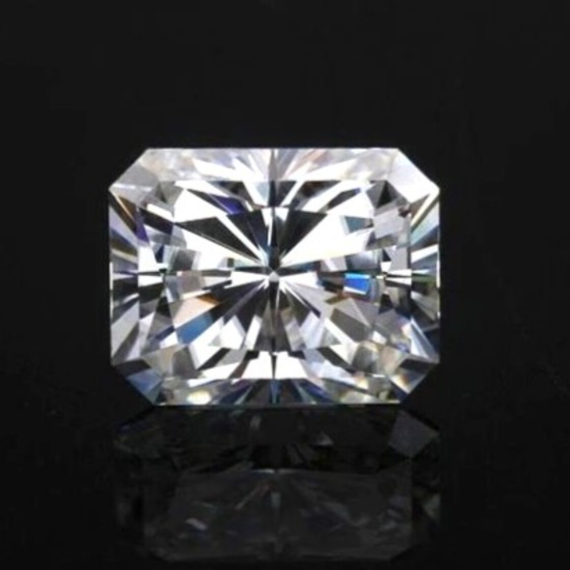 Diamond radiant feines white G loupe clean 1.02 ct