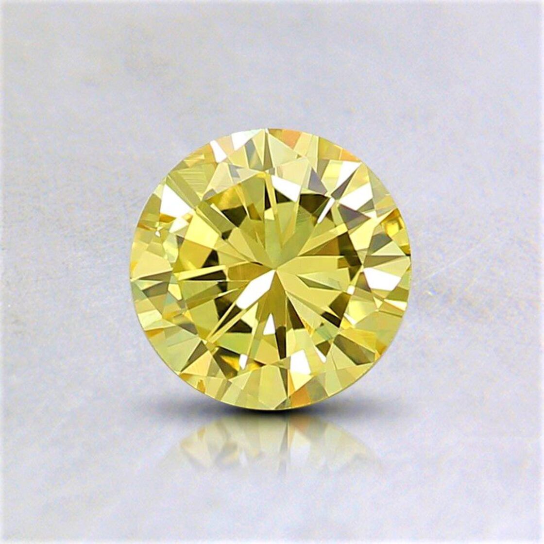 Farbdiamant Brillant sehr intensives Gelb vs1 0,52 ct