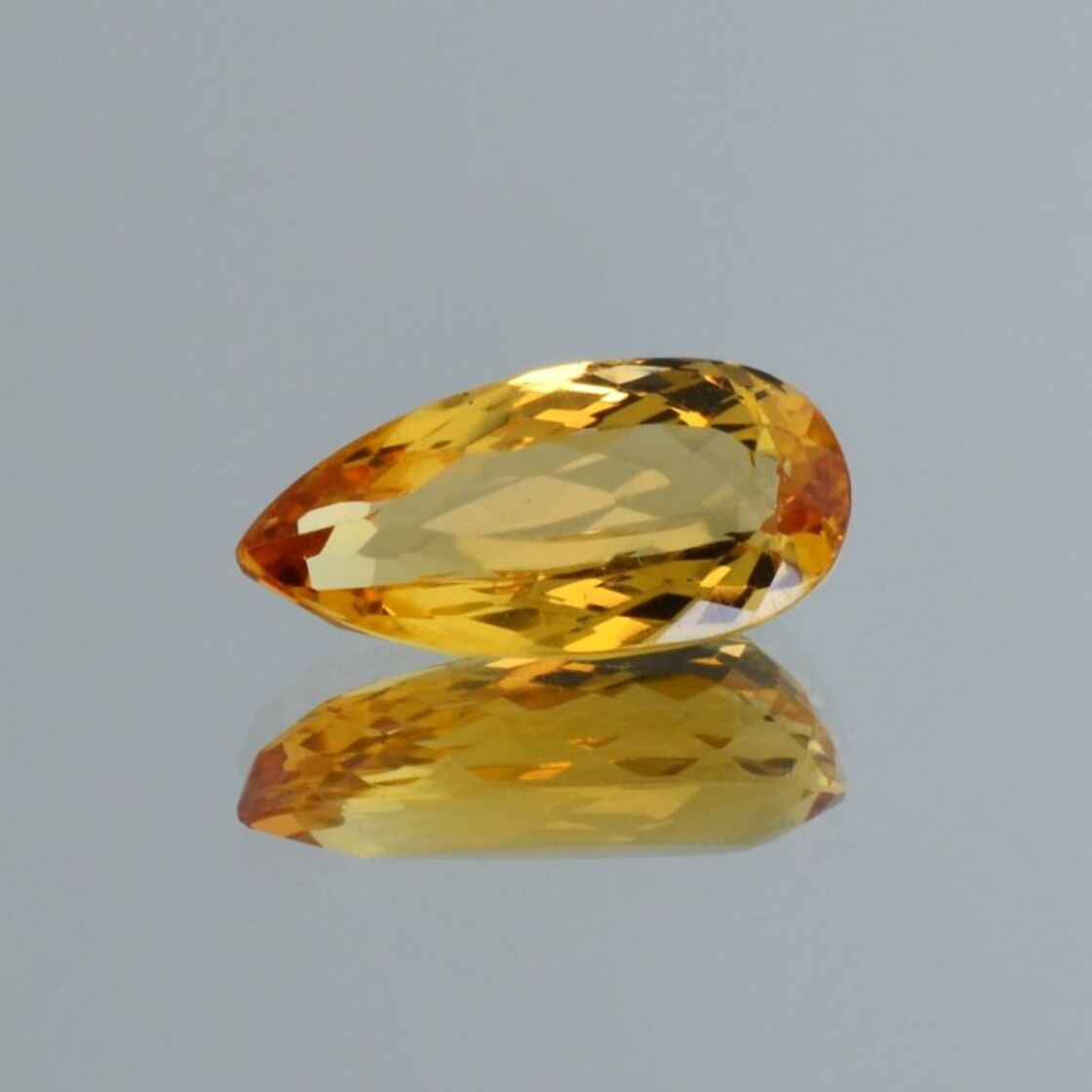 imperial Topaz pear orange yellow 4.58 ct.