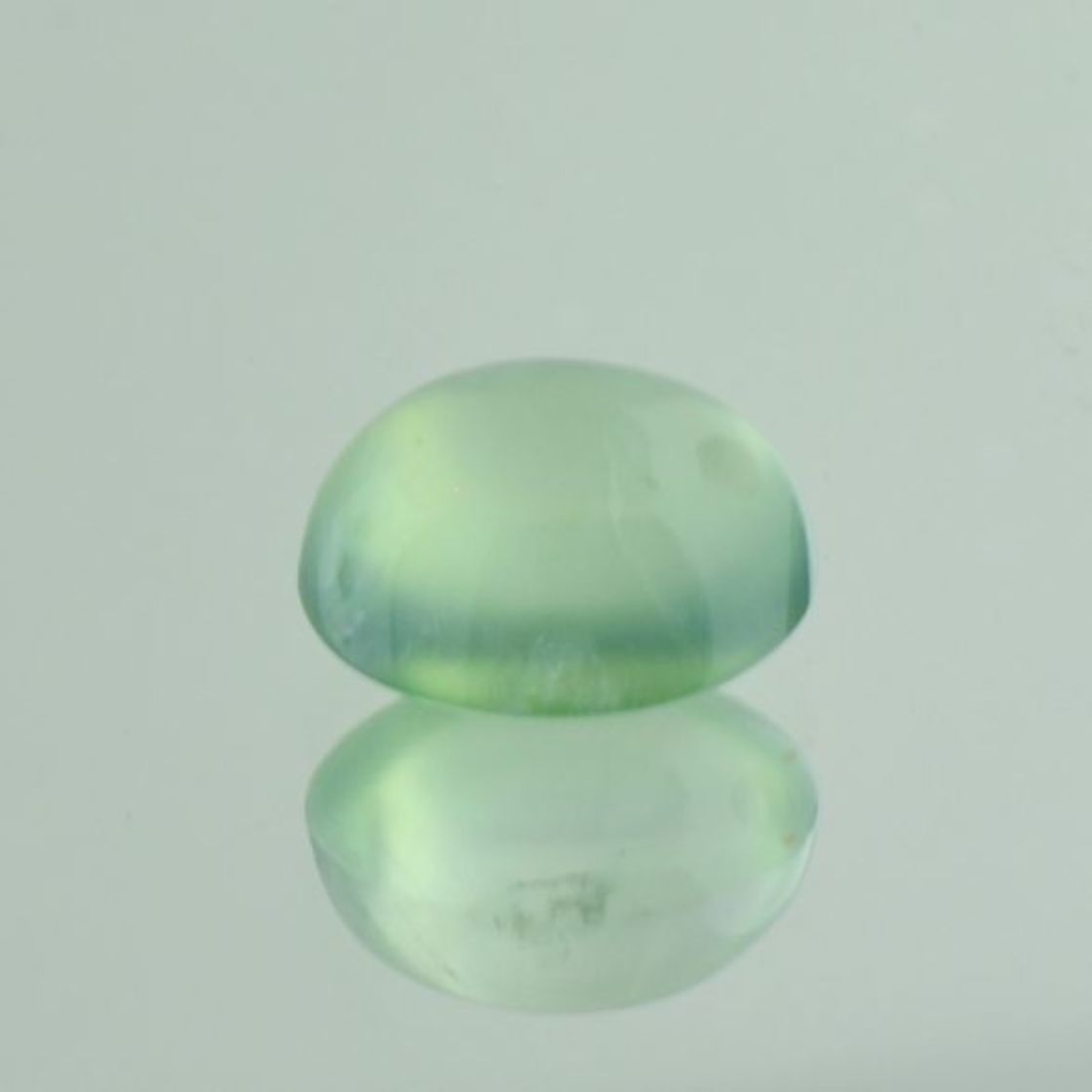 Prehnite oval cabochon bluish  light green 7.48 ct