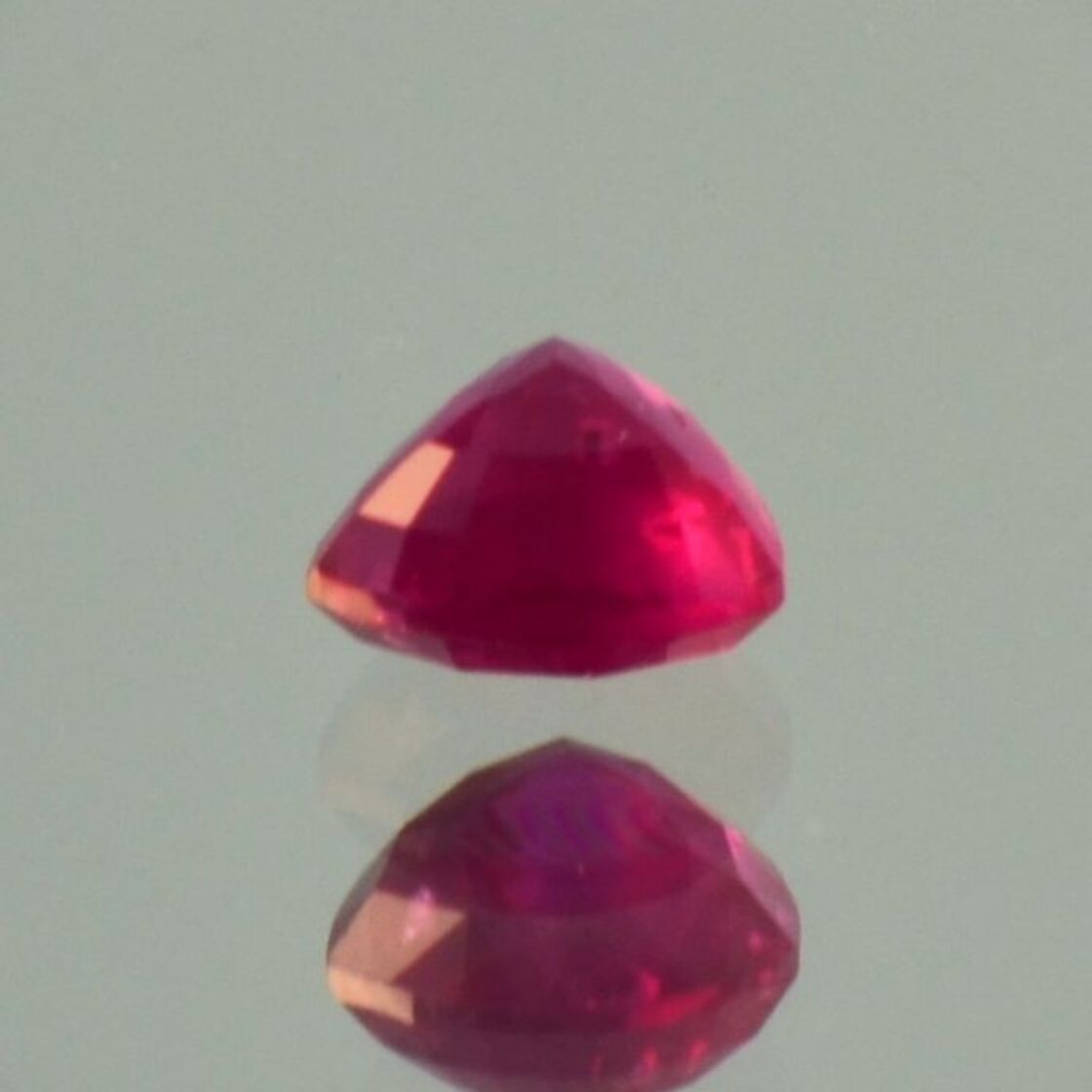 Ruby trillion pinkish red untreated 1.06 ct.