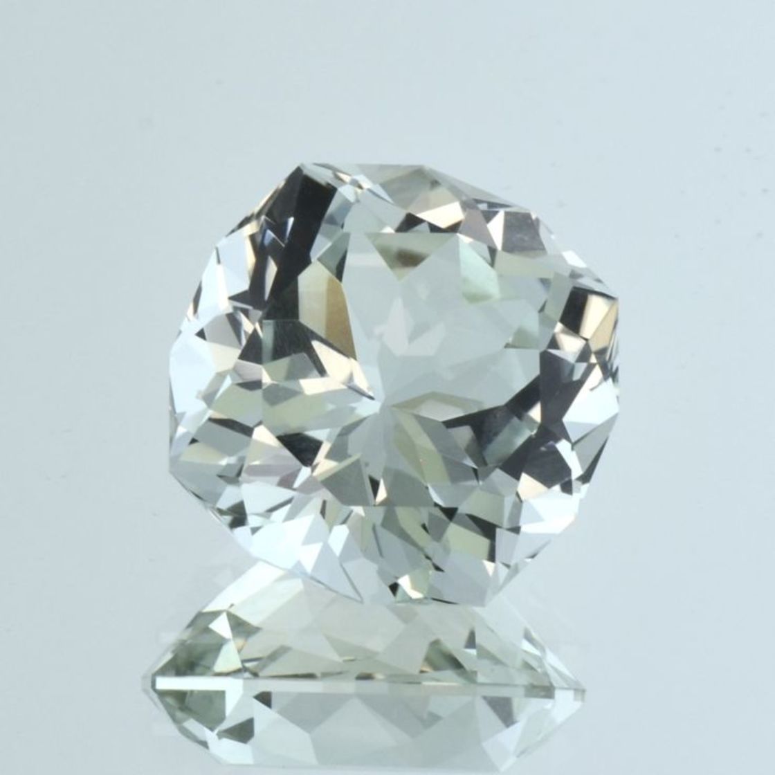 Topaz cushion colorless untreated 34.46 ct