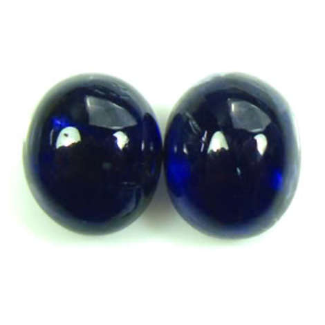 Saphir Duo, Oval Cabochon (4,98 ct.) aus Sri Lanka Saphir Duo, Oval Cabochon (4,98 ct.) aus Sri Lanka