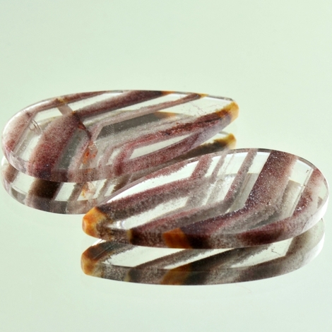 Einschlussquarz Duo Tropfen 49,69 ct Einschlussquarz Duo Tropfen 49,69 ct