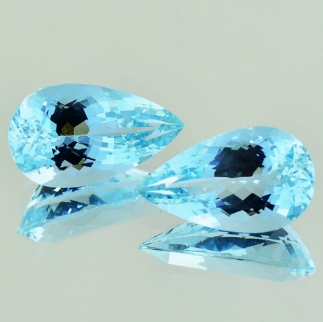 Aquamarin Duo Tropfen 12,10 ct Aquamarin Duo Tropfen 12,10 ct