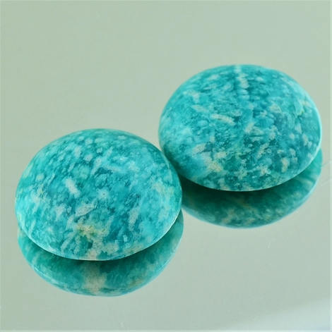 Amazonite Pair Cabochon round 36.70 ct Amazonite Pair Cabochon round 36.70 ct