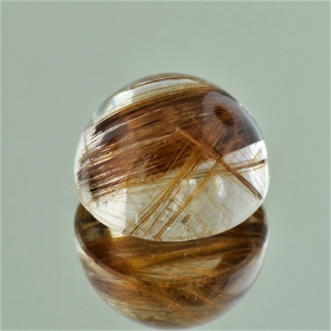 Rutilquarz, Rund Cabochon (14,74 ct.) aus Brasilien Rutilquarz, Rund Cabochon (14,74 ct.) aus Brasilien