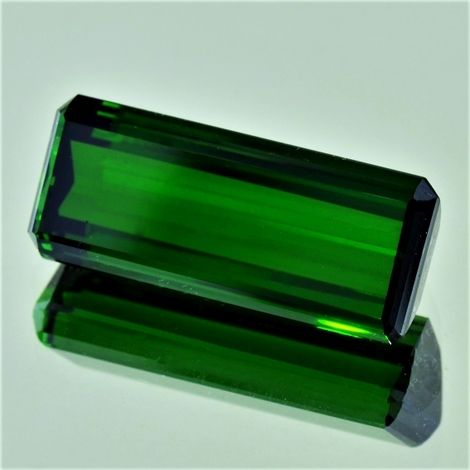 Verdelith Turmalin octagon grün 23,15 ct