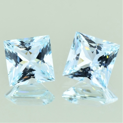 Aquamarin Duo Princess 9,36 ct Aquamarin Duo Princess 9,36 ct