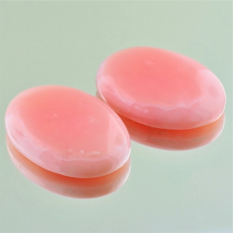 Common Opal Pair Cabochon oval light pink 56.68 ct Common Opal Pair Cabochon oval light pink 56.68 ct