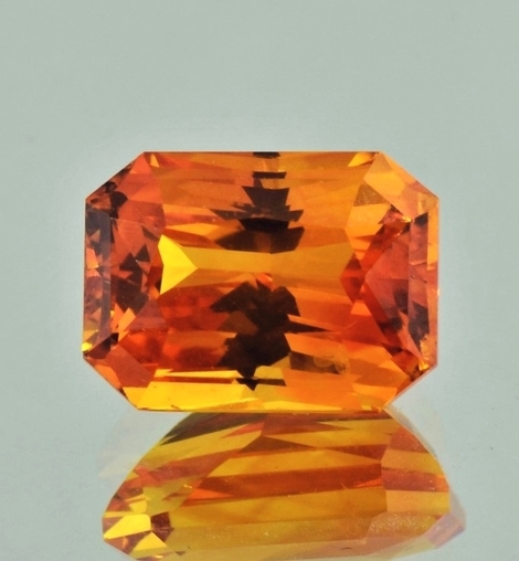 Saphir octagon-princess orange 7,94 ct