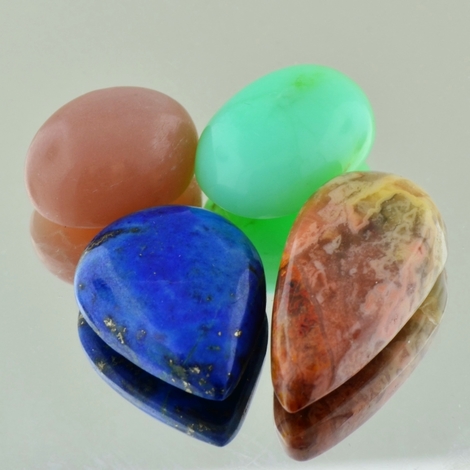 Schmuckstein Mixed Lot Cabochons 80.81 ct Schmuckstein Mixed Lot Cabochons 80.81 ct