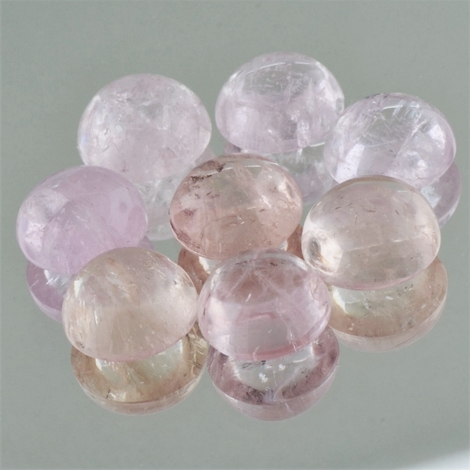 Morganite Lot Cabochons round 27.60 ct Morganite Lot Cabochons round 27.60 ct