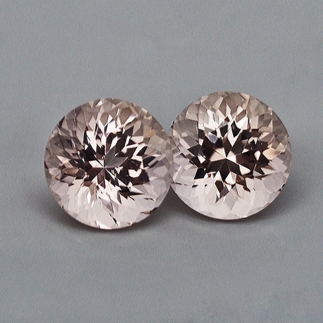 Morganit Duo rund hellrosa 21,28 ct Morganit Duo rund hellrosa 21,28 ct