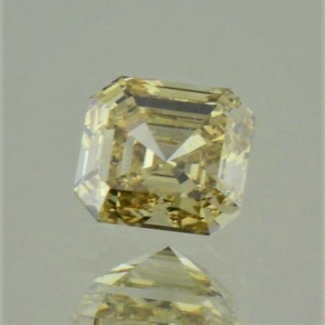 Diamond octagon brownish yellow vs1 1.24 ct