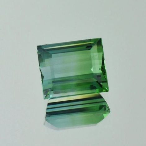 Tourmaline rectangle grün+hellblau 6.69 ct