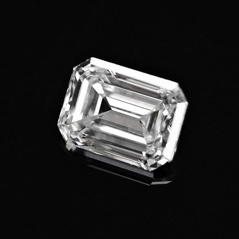 Diamond octagon hochfeines white D loupe clean 0.44 ct