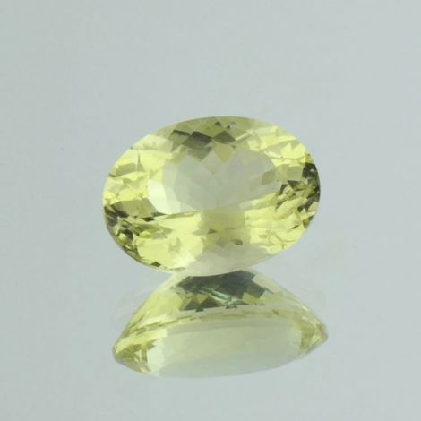 Heliodor Beryll oval grünlich gelb 4,64 ct