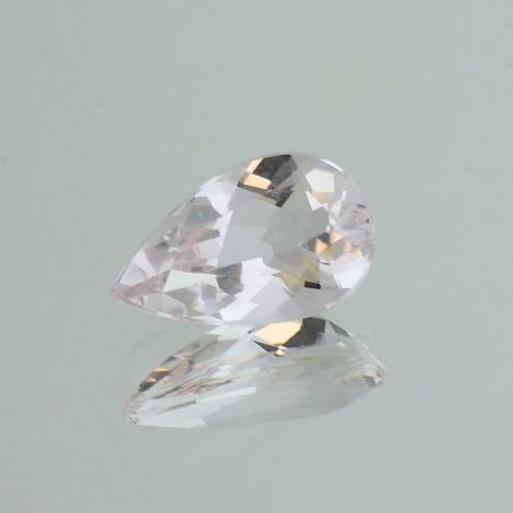 Morganite pear very light pink 2.89 ct