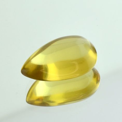 Lemon-Quarz, Tropfen Cabochon (23,62 ct.) aus Brasilien