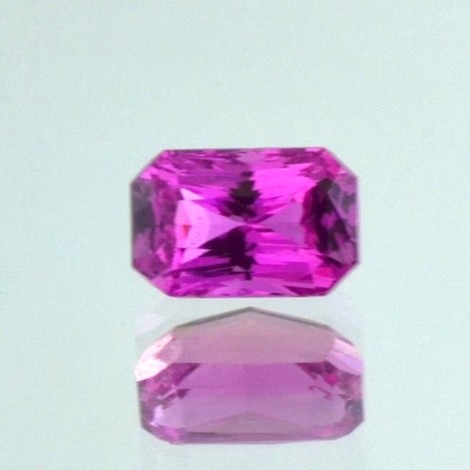 Saphir octagon-princess purpur-pink ungebrannt 3,00 ct