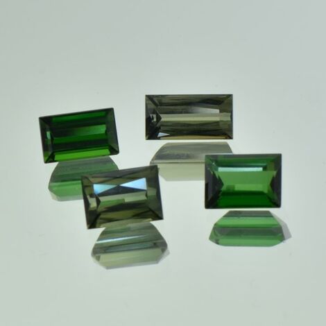 Tourmaline Lot rectangle green 7.20 ct