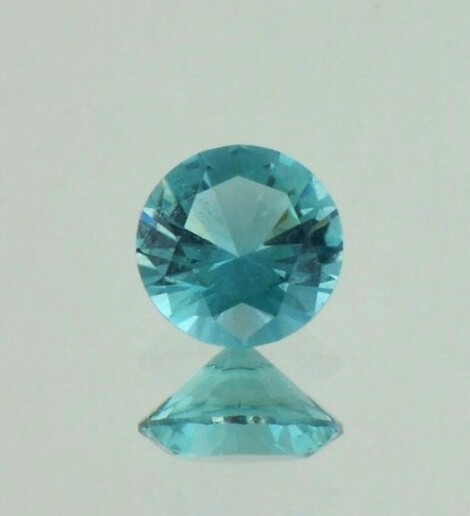 Indicolite Tourmaline round greenish blue 0.81 ct