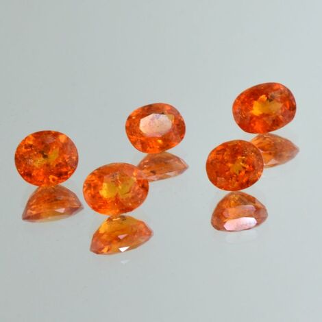 Mandarin-Granat Lot oval orange 21,46 ct