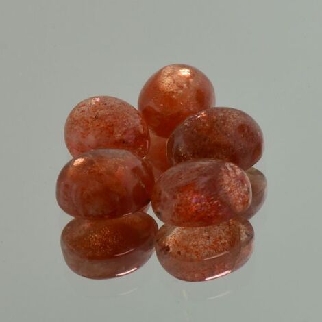 Sunstone Lot cabochons oval 17.69 ct