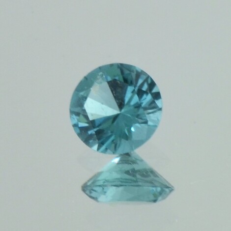 Indicolite Tourmaline round intense light blue 0.90 ct