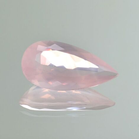 Rosenquarz, Tropfen facettiert (25,15 ct.) aus Brasilien