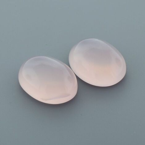 Rosenquarz Duo Cabochons oval rosa 48,12 ct