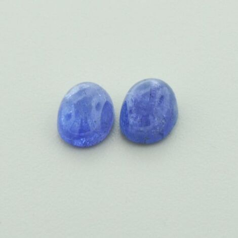 Tansanit Duo, Oval Cabochon (4,10 ct.) aus Tansania